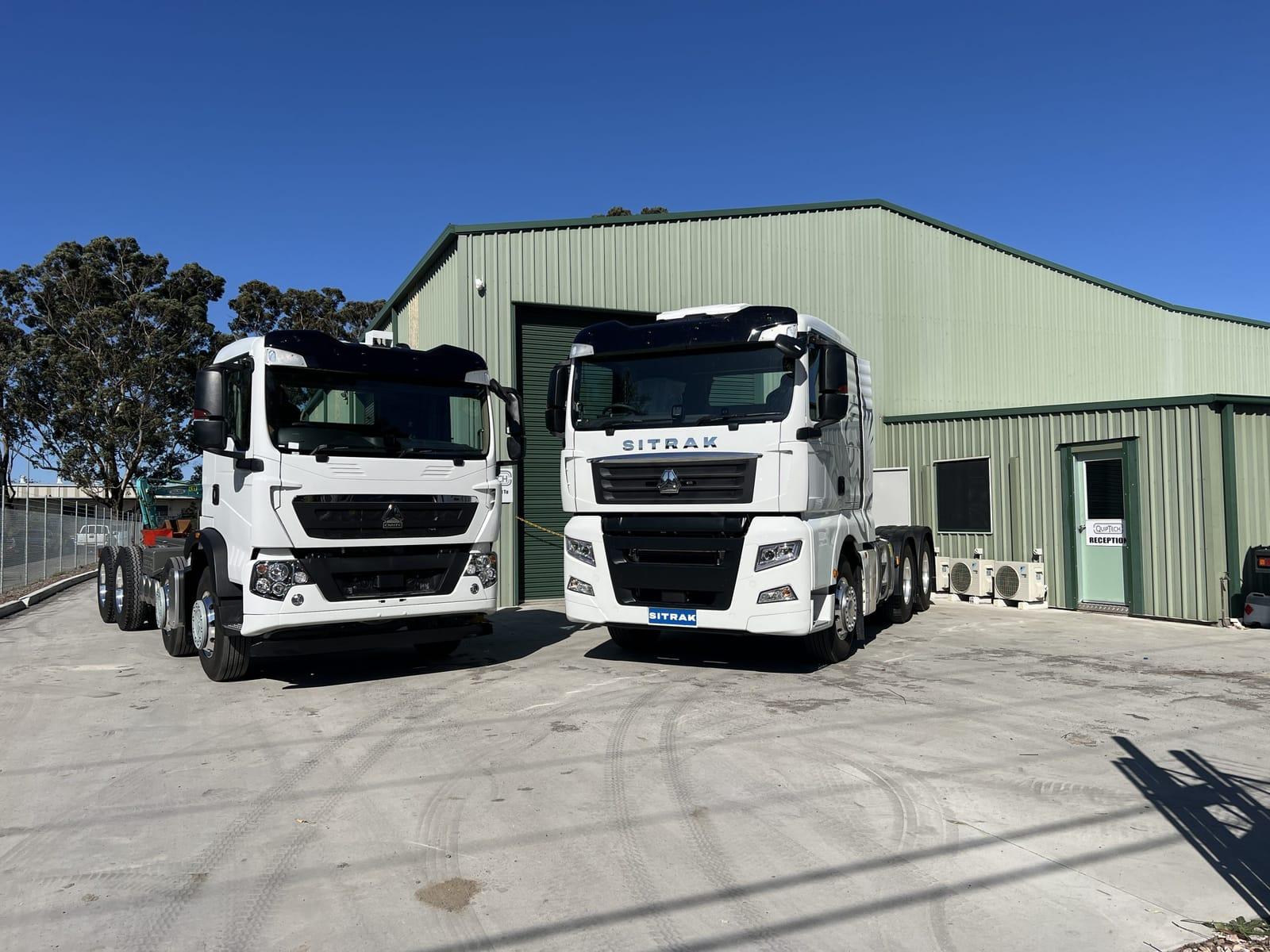 Trucks in the yard